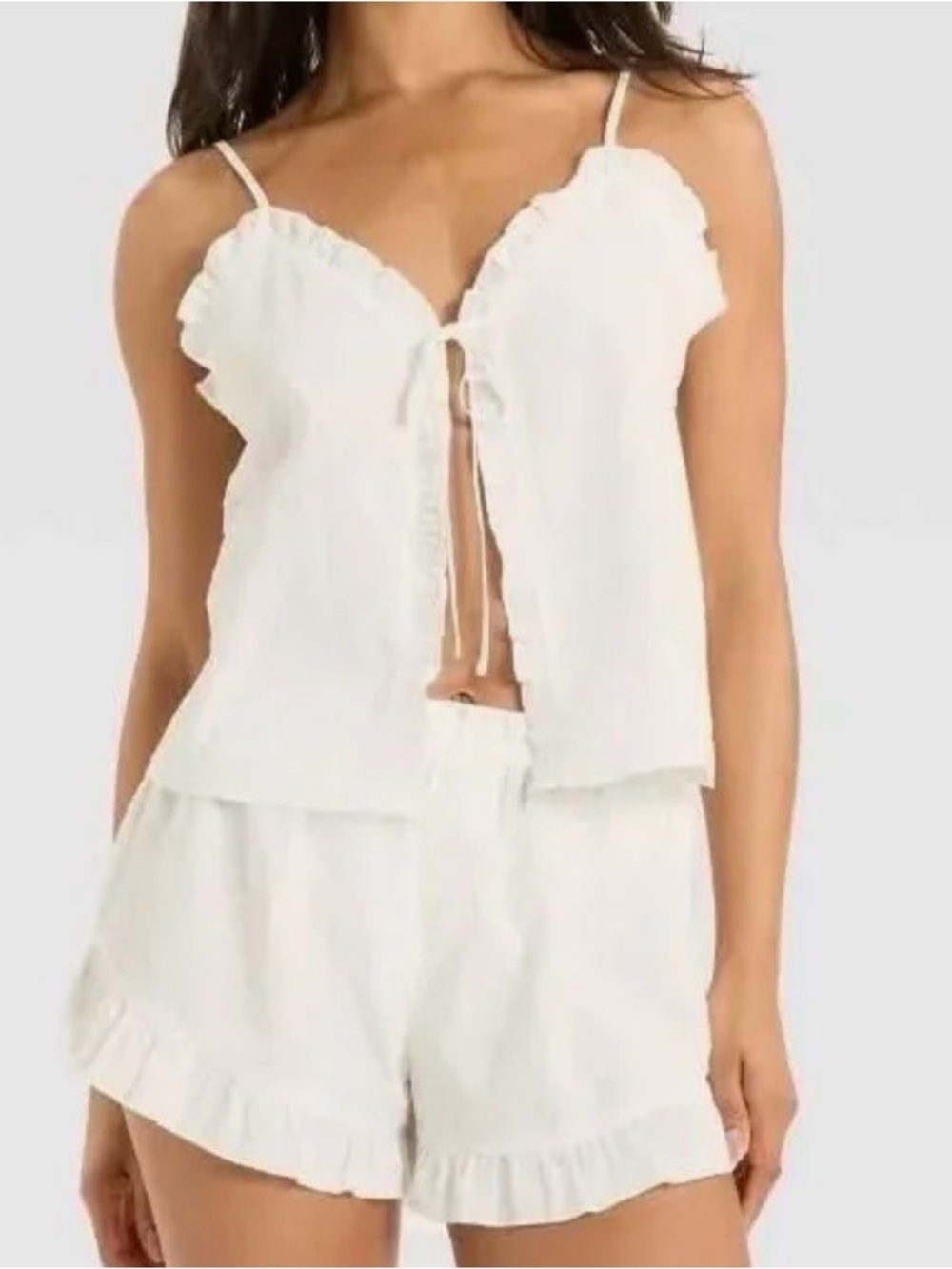 Tie Front Pajama Set
